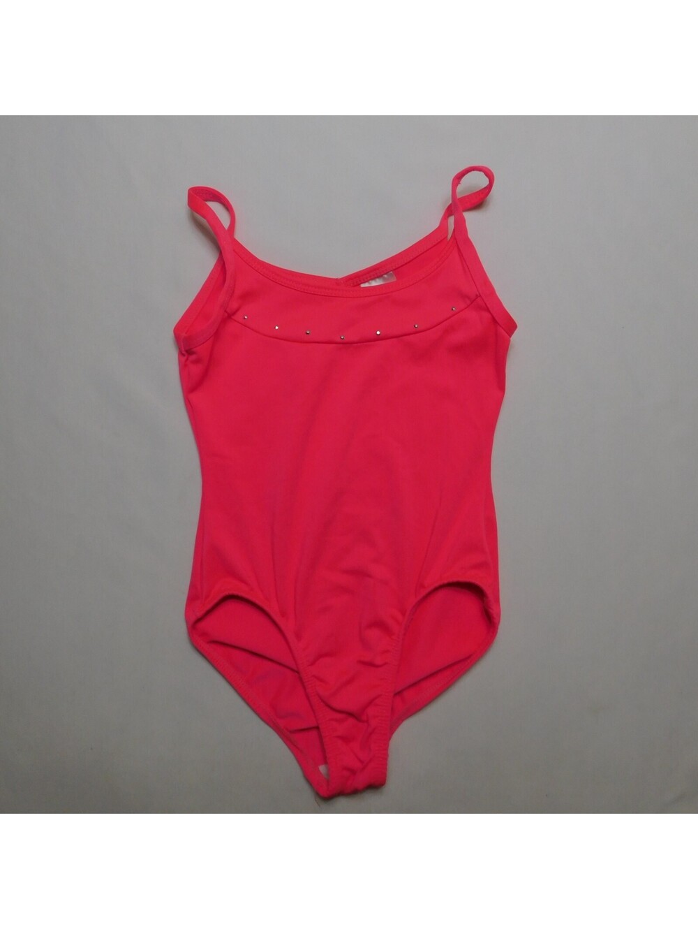 Freestyle by Danskin Girls Leotard Size XS 4/5 Hot Pink Rhinestone Gymnastics